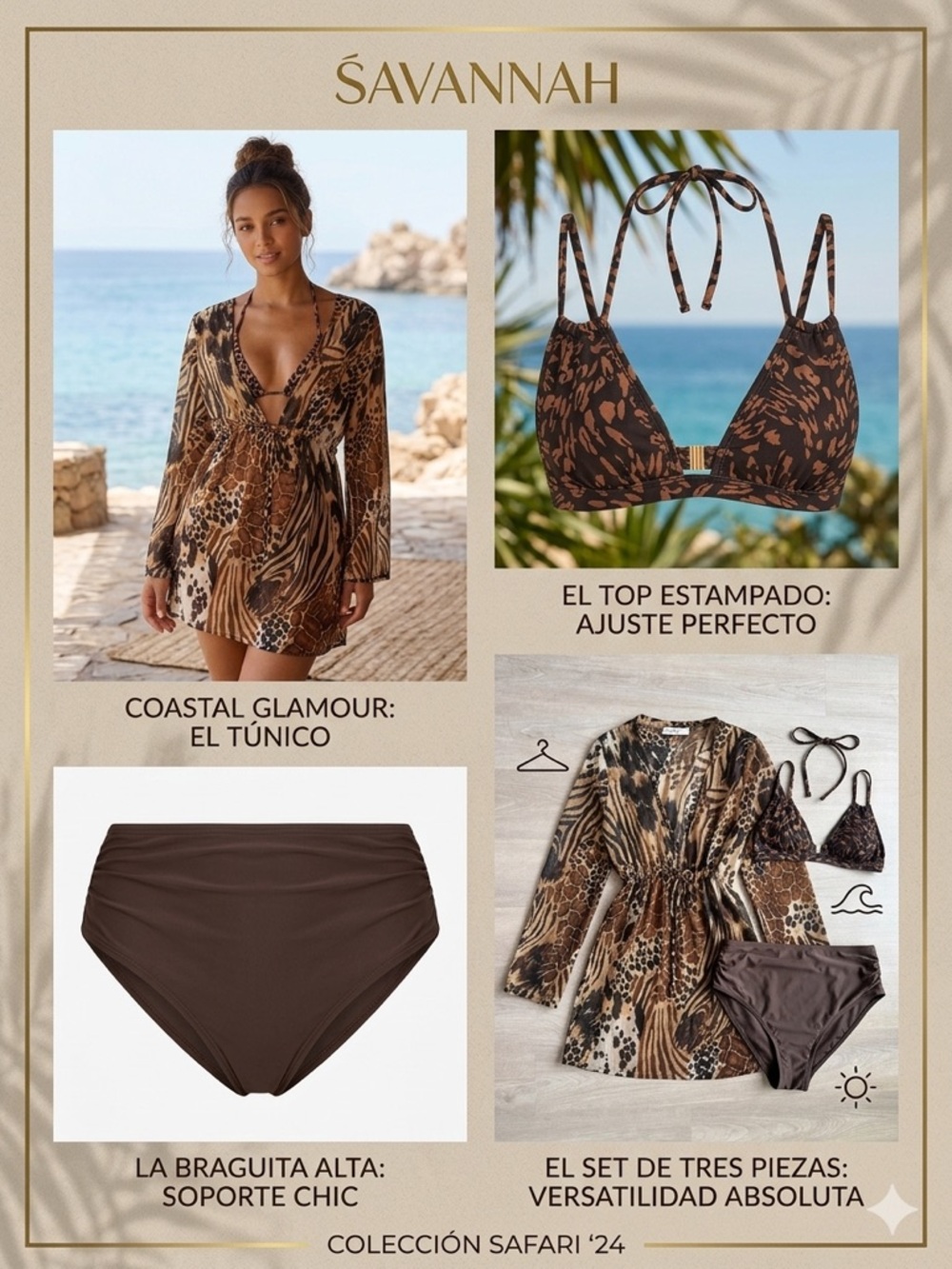 Leopard-Print Button Front Shirt in Brown and Black